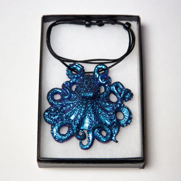 Octopus Pendant Necklace- Bermuda Colorshift