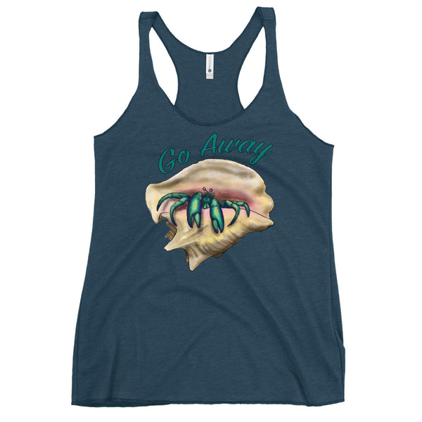 'Go Away' Hermit Crab Women's Racerback Tank