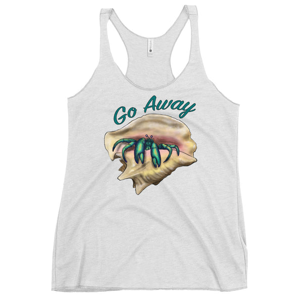 'Go Away' Hermit Crab Women's Racerback Tank