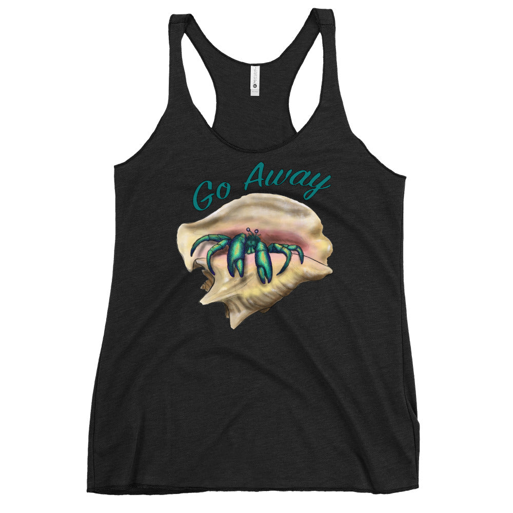 'Go Away' Hermit Crab Women's Racerback Tank
