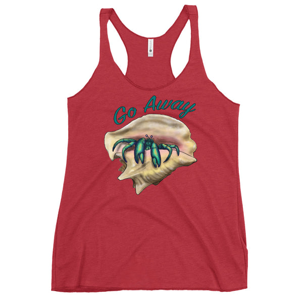 'Go Away' Hermit Crab Women's Racerback Tank