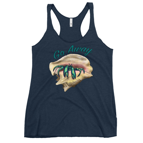 'Go Away' Hermit Crab Women's Racerback Tank