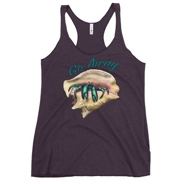 'Go Away' Hermit Crab Women's Racerback Tank