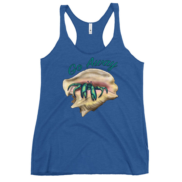 'Go Away' Hermit Crab Women's Racerback Tank