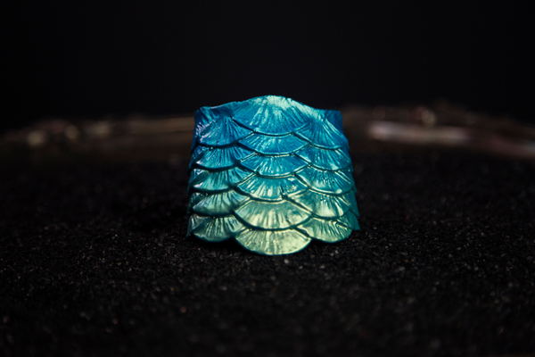 Merbella Silicone Scale Cuff "Fiji Lagoon"