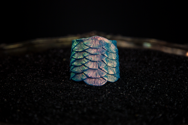 Merbella Silicone Scale Cuff "Opal Aura"