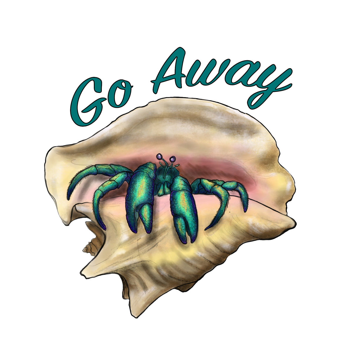 &#39;Go Away&#39; Hermit Crab