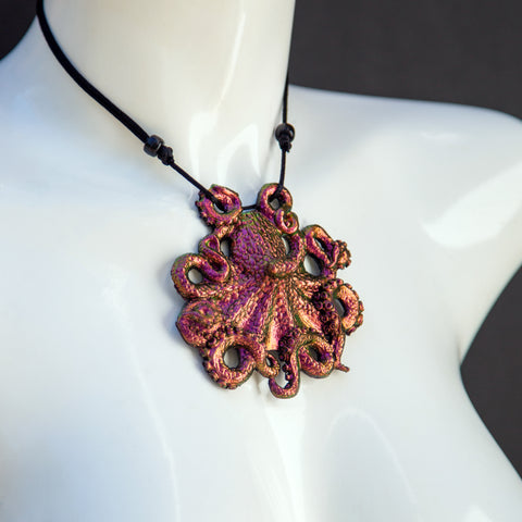 Octopus Pendant Necklace- Medusa Colorshift