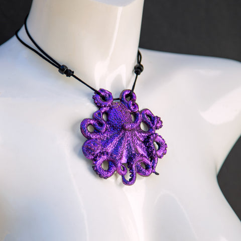 Octopus Pendant Necklace- Nebula Colorshift